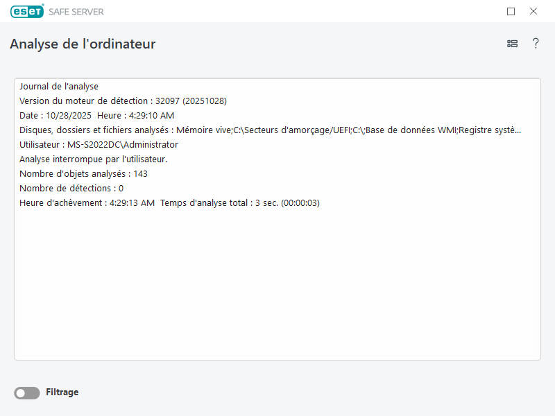 Journal d'analyse de l'ordinateur Journal d'analyse de l'ordinateur