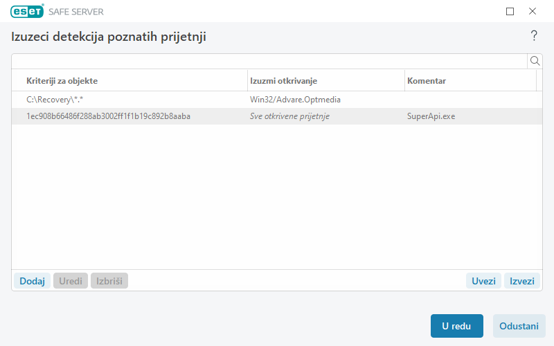 Izuzeci radi poboljšanja performansi