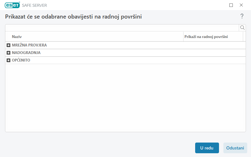 Obavijesti na radnoj površini Obavijesti na radnoj površini