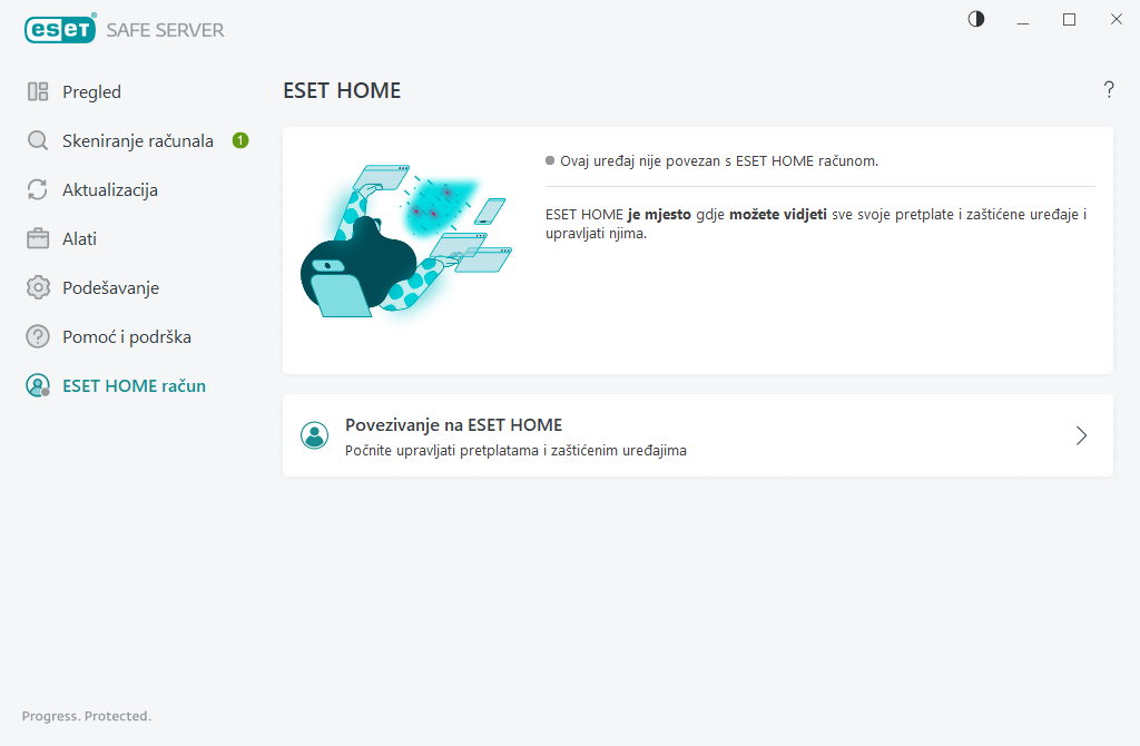 ESET HOME status veze