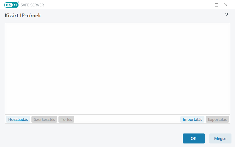 Kizárt IP-címek Kizárt IP-címek
