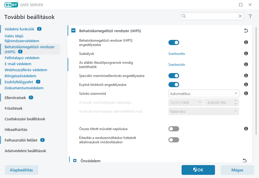 Behatolásmegelőző rendszer (HIPS) Behatolásmegelőző rendszer (HIPS)