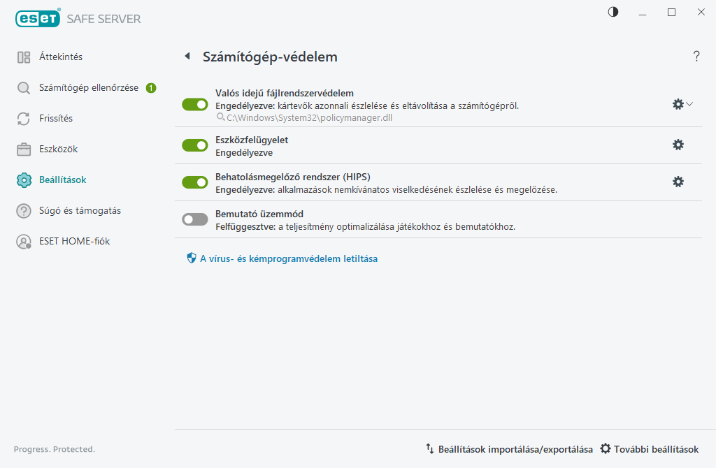 Számítógép-védelem Számítógép-védelem