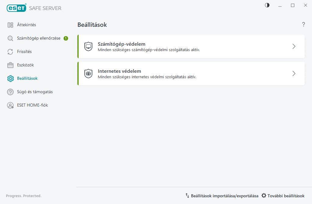 Beállítások Beállítások