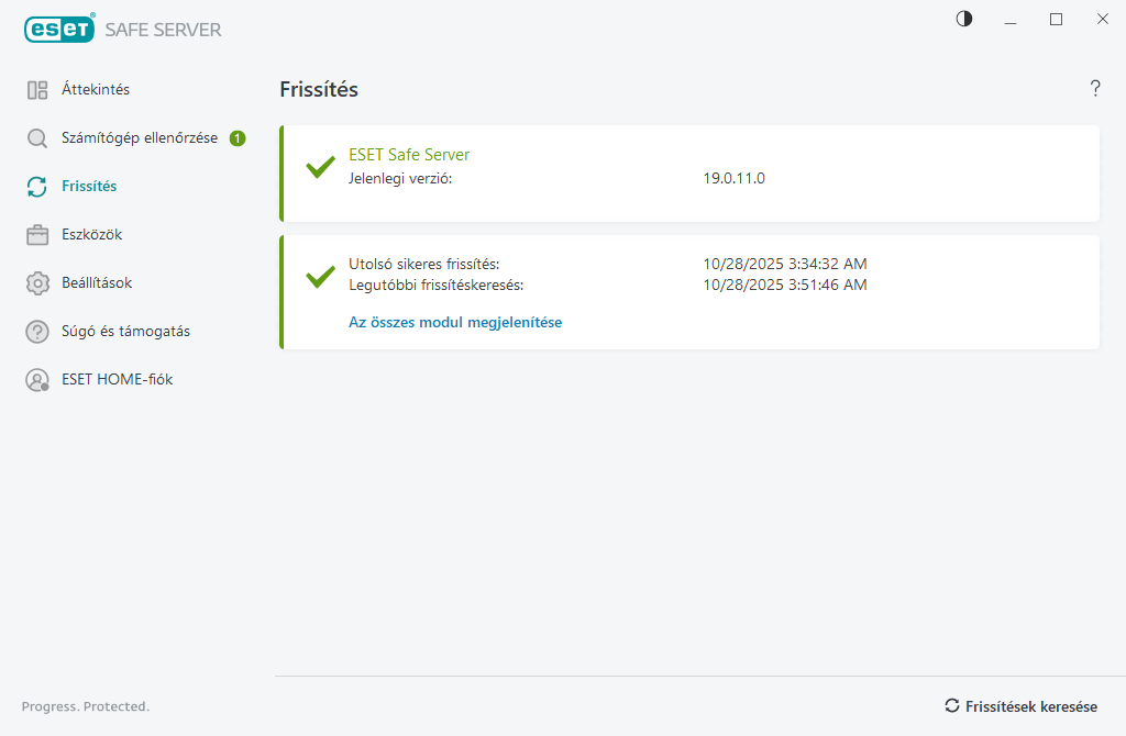 A frissítési folyamat A frissítési folyamat