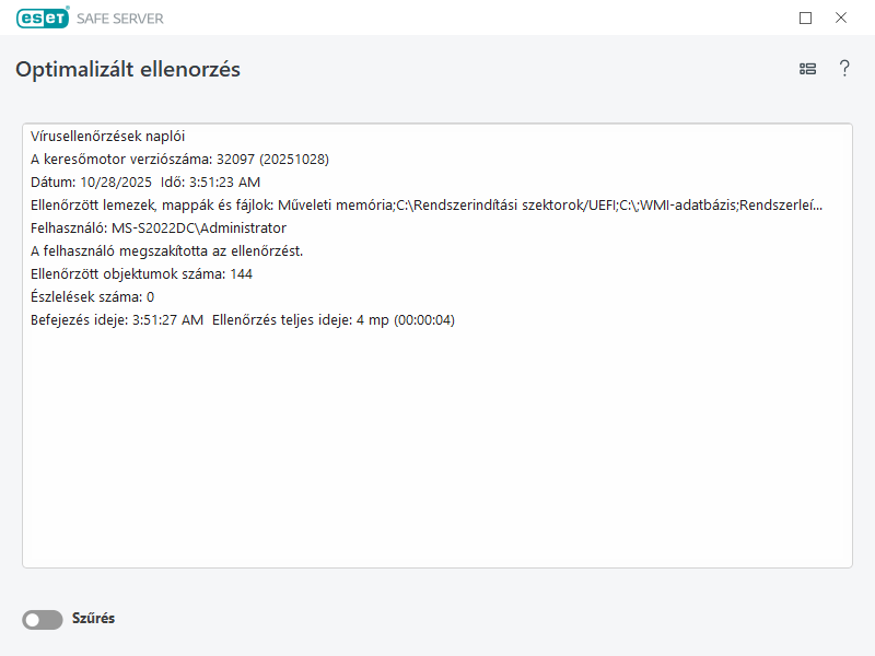 Számítógép-ellenőrzés naplója