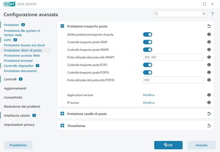 Protezione trasporto posta