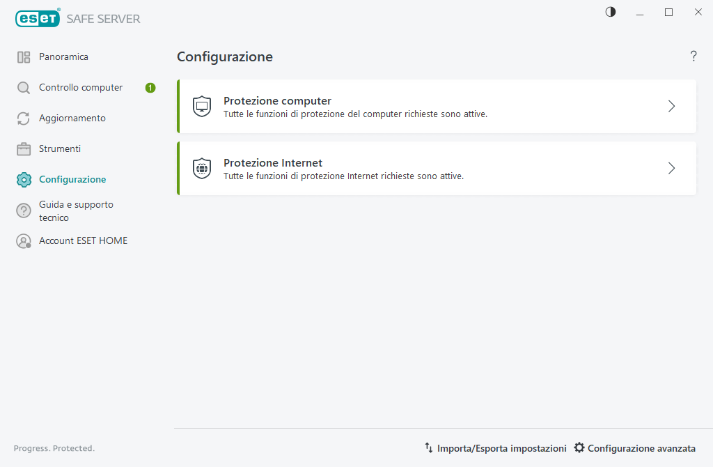 Configurazione Configurazione