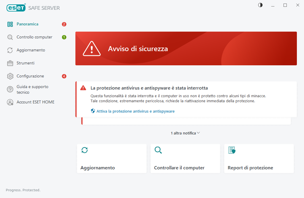 Problema critico indicato