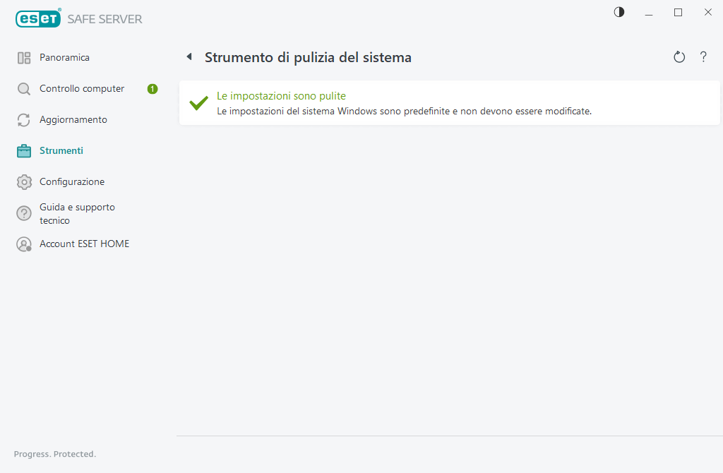 Ripristina impostazioni di sistema