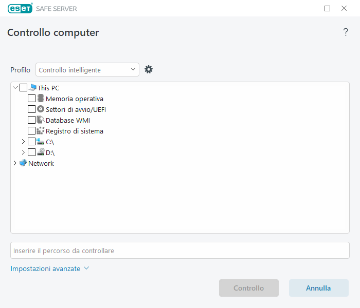 Controllo personalizzato Controllo personalizzato