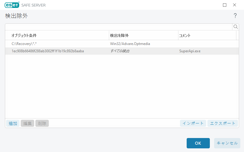 パフォーマンス除外 パフォーマンス除外