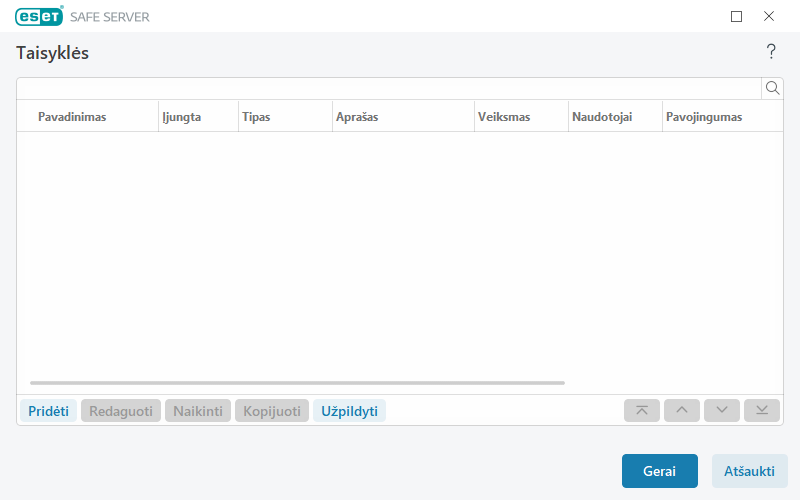 Įrenginio kontrolės taisyklių rengyklė