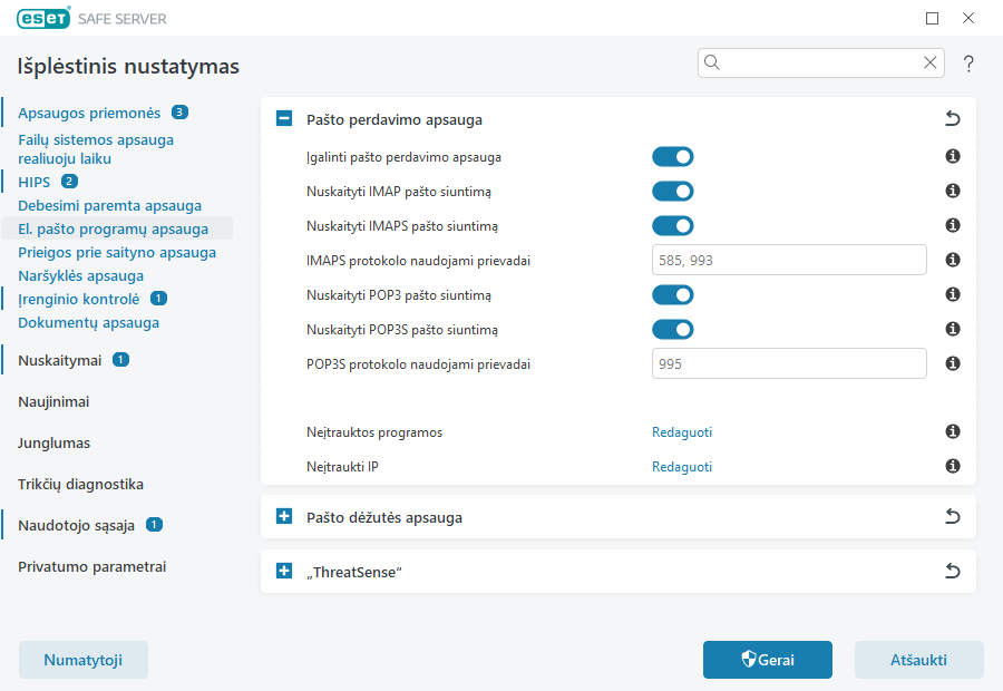 Pašto perdavimo apsauga Pašto perdavimo apsauga