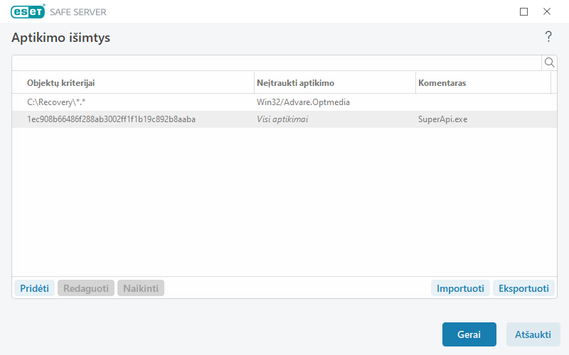 Našumo išimtys Našumo išimtys