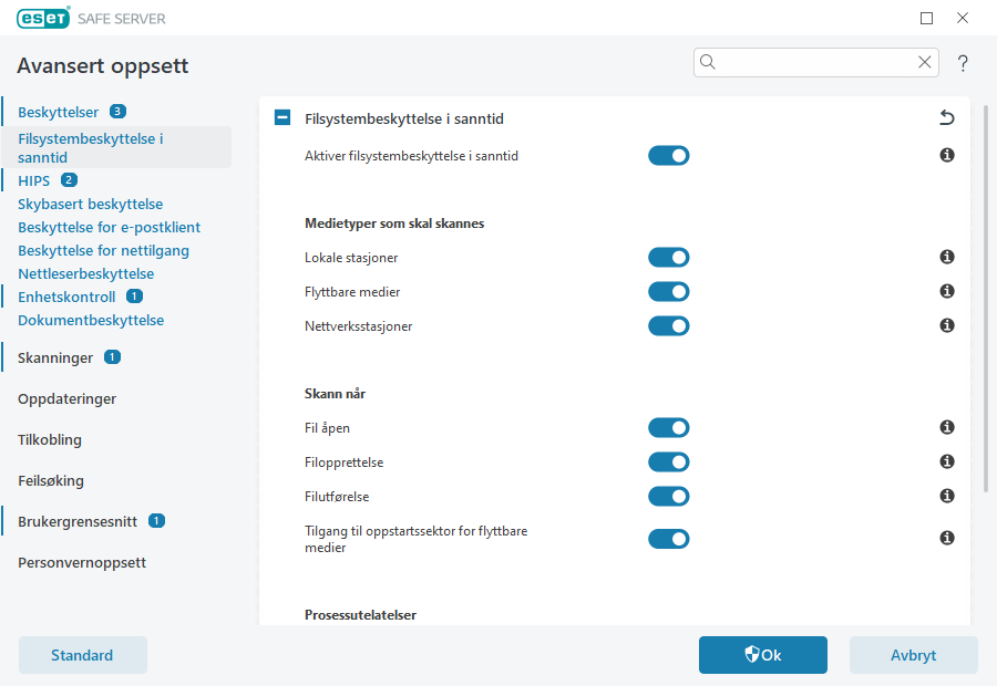 Filsystembeskyttelse i sanntid Filsystembeskyttelse i sanntid