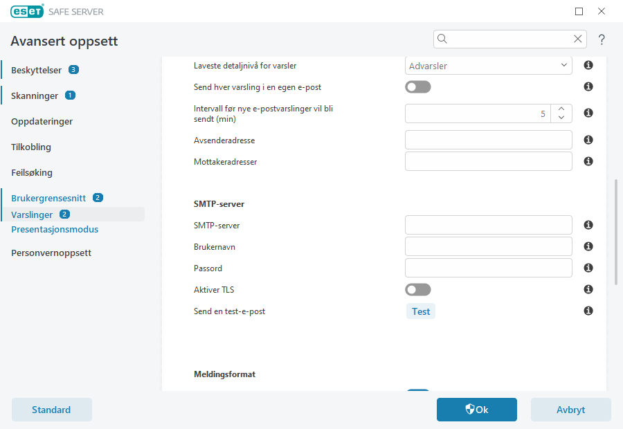 Videresend varslinger