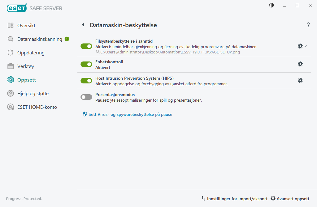 Datamaskin-beskyttelse Datamaskin-beskyttelse