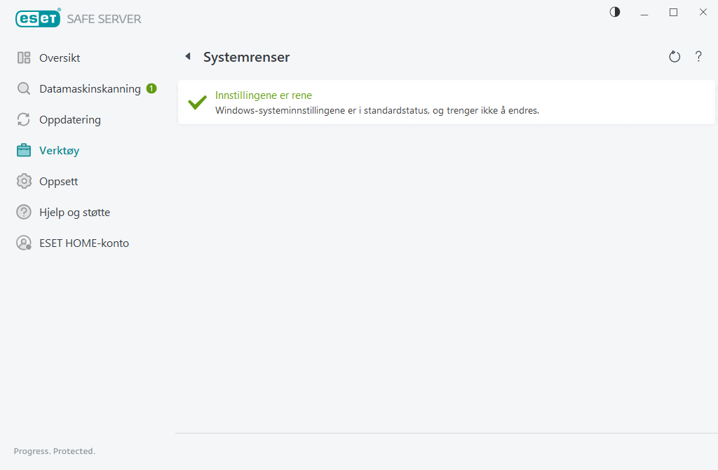 Tilbakestill systeminnstillinger
