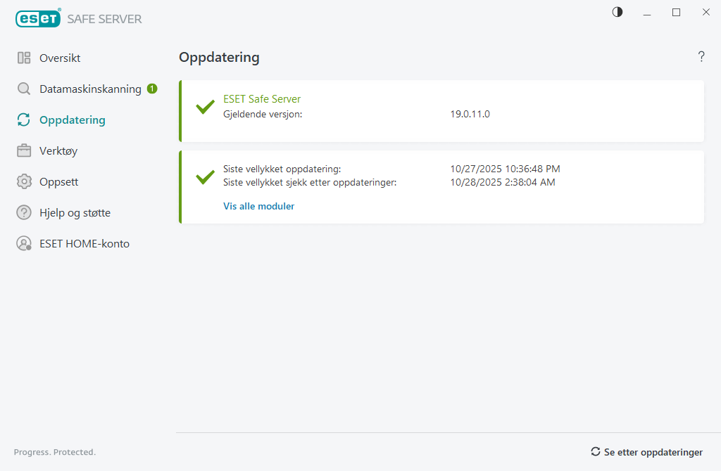 Oppdateringsprosessen