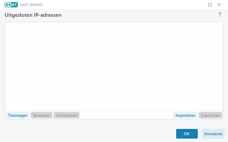 Uitgesloten IP-adressen