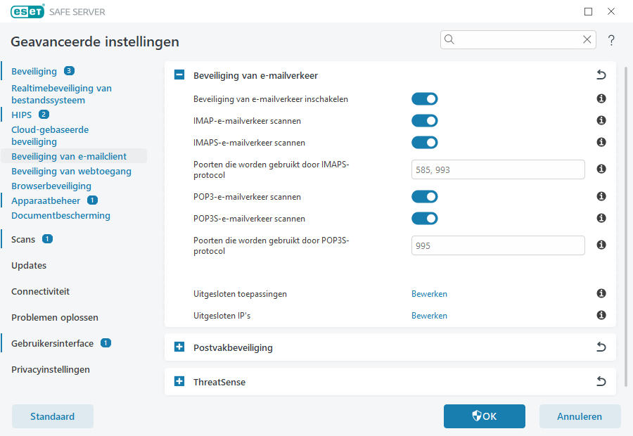 Beveiliging van e-mailverkeer