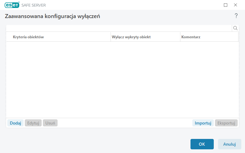 Wyłączone wykrycia Wyłączone wykrycia