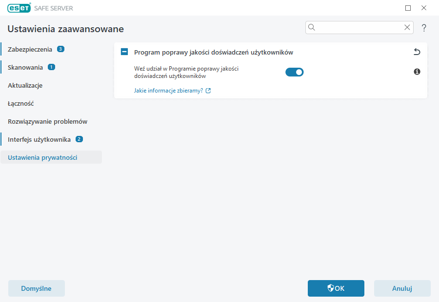 Ustawienia prywatności Ustawienia prywatności