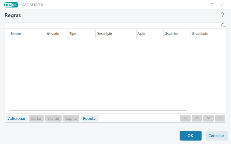 Editor de regras do controle de dispositivos