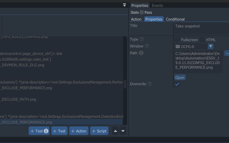 Exclusões de desempenho