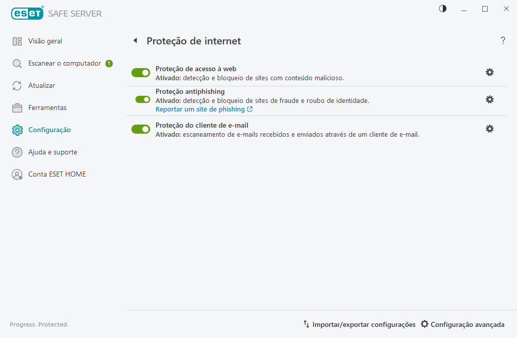 Proteção de internet