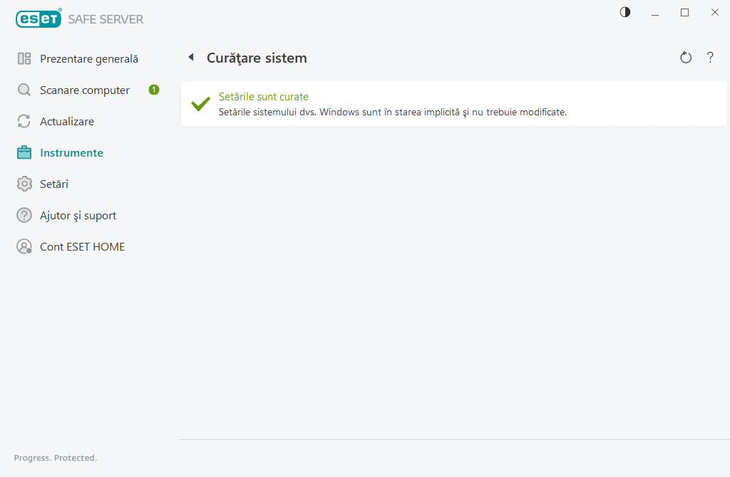 Resetați setările de sistem
