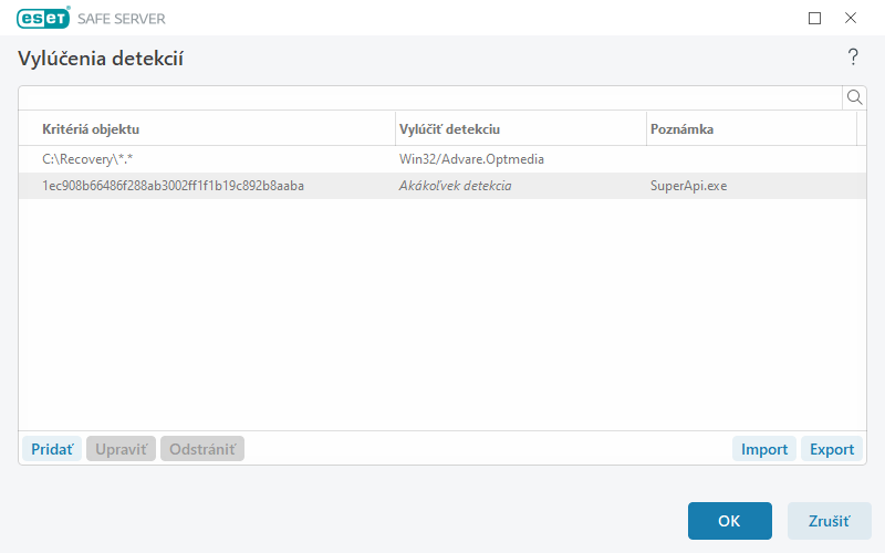 Výkonnostné vylúčenia