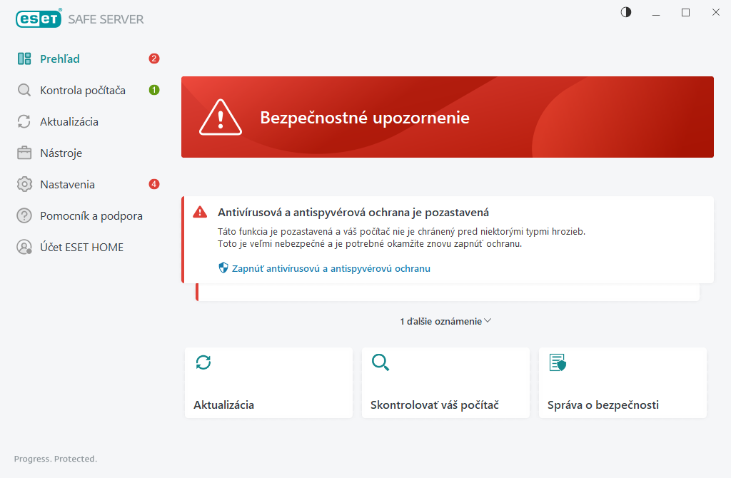 Signalizovaný kritický problém Signalizovaný kritický problém