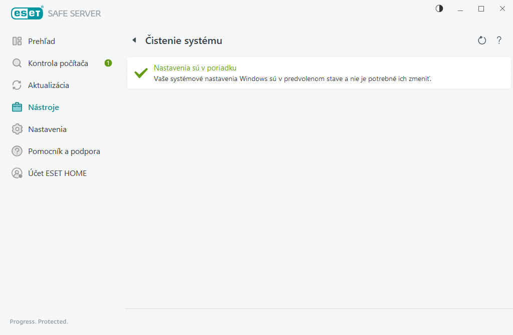 Obnovenie nastavení systému Obnovenie nastavení systému