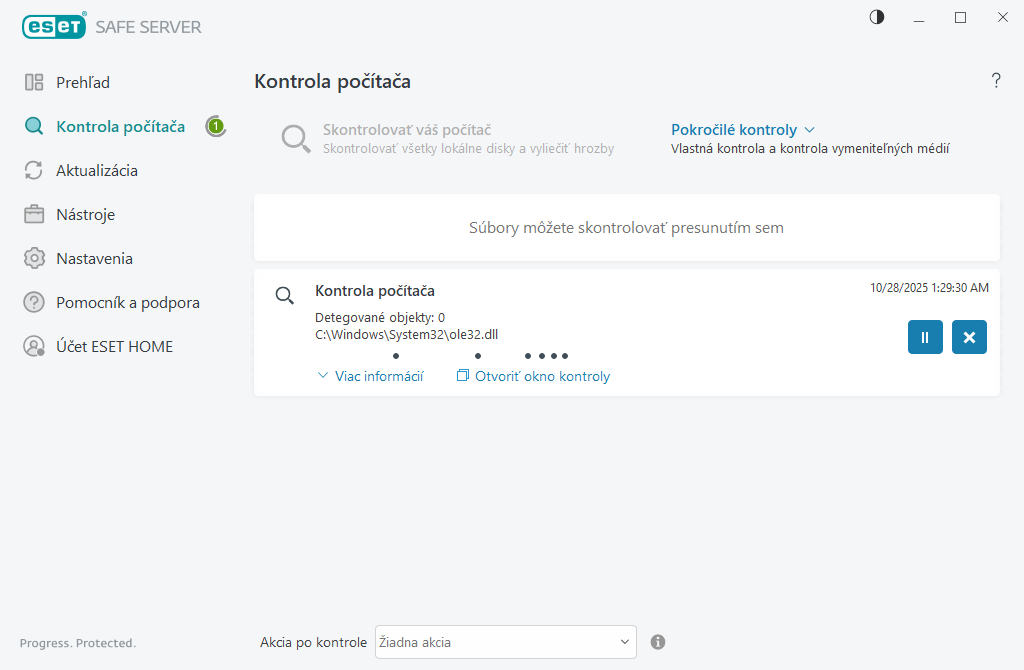 Kontrola počítača Kontrola počítača