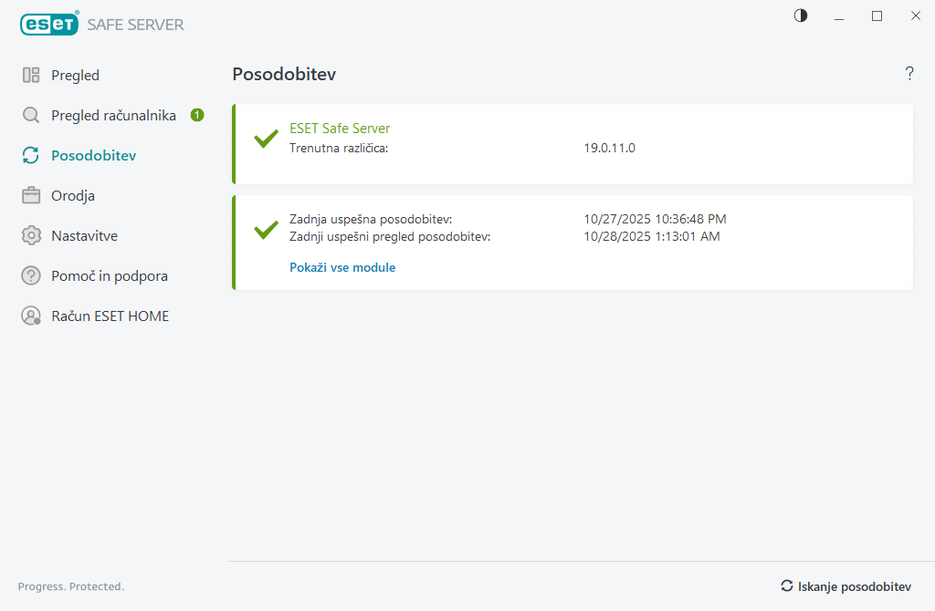 Proces posodabljanja Proces posodabljanja