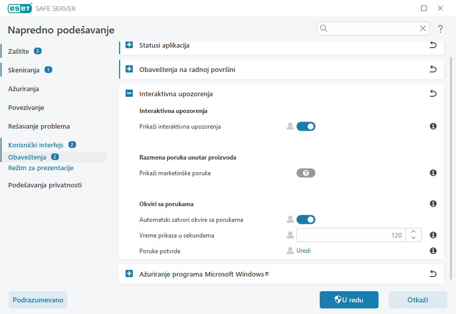 Interaktivna upozorenja