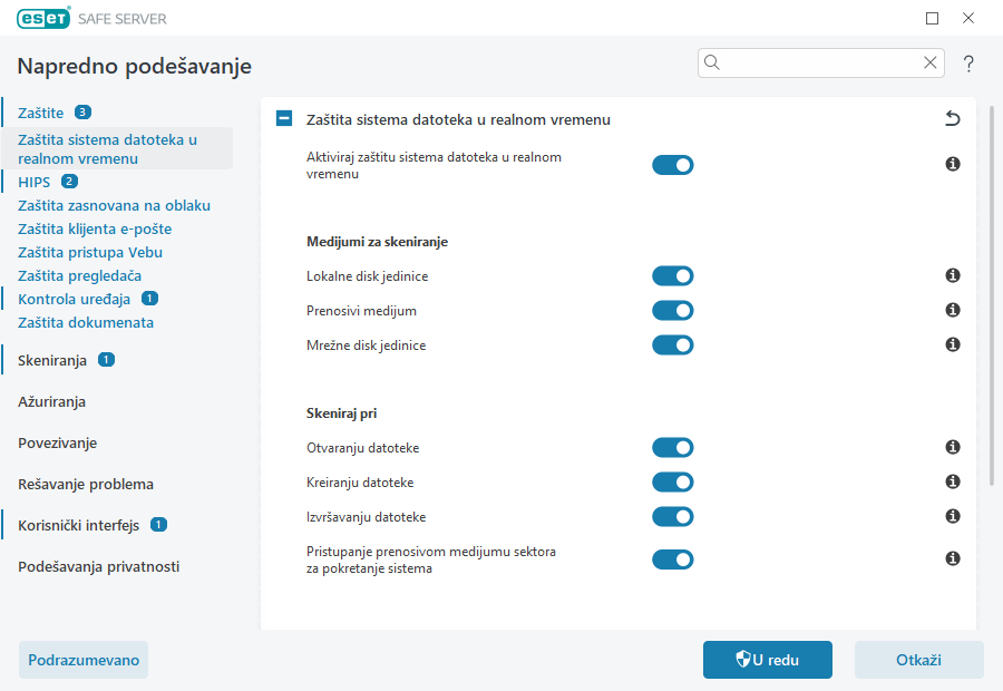 Zaštita sistema datoteka u realnom vremenu Zaštita sistema datoteka u realnom vremenu
