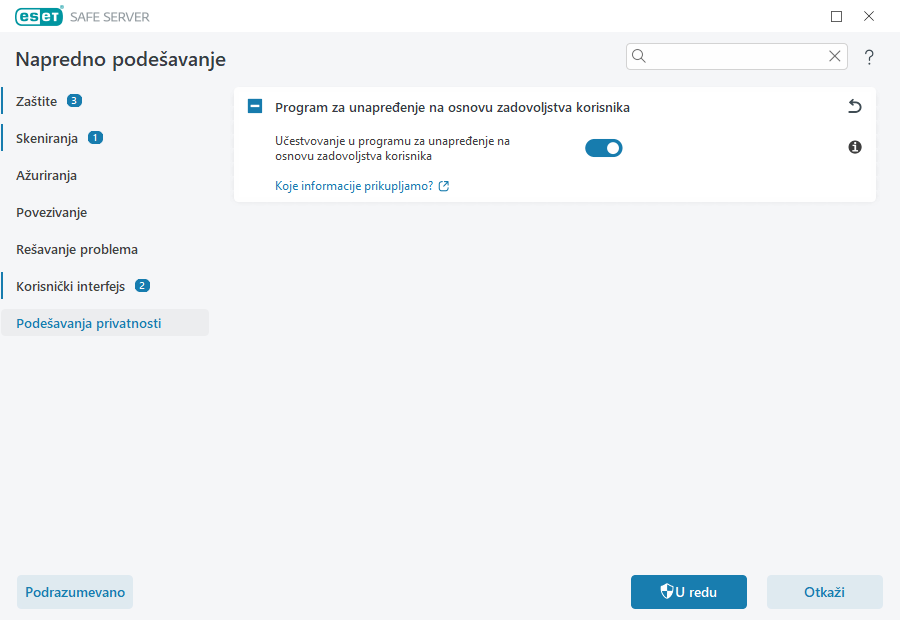 Podešavanja privatnosti