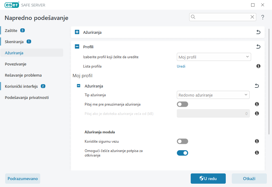 Vraćanje modula Vraćanje modula