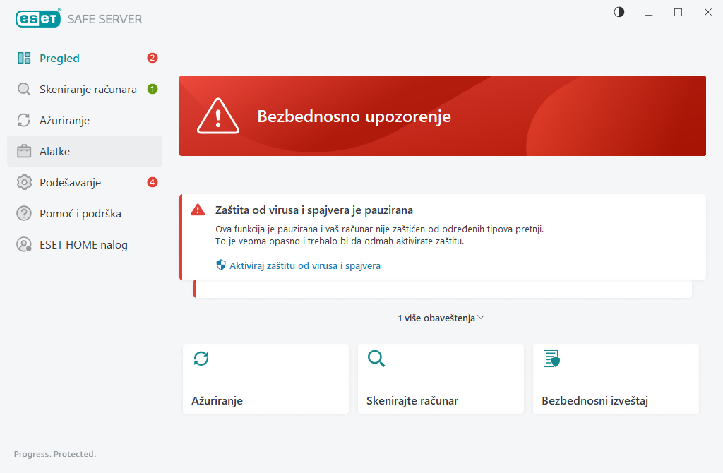 Kritični problem je označen