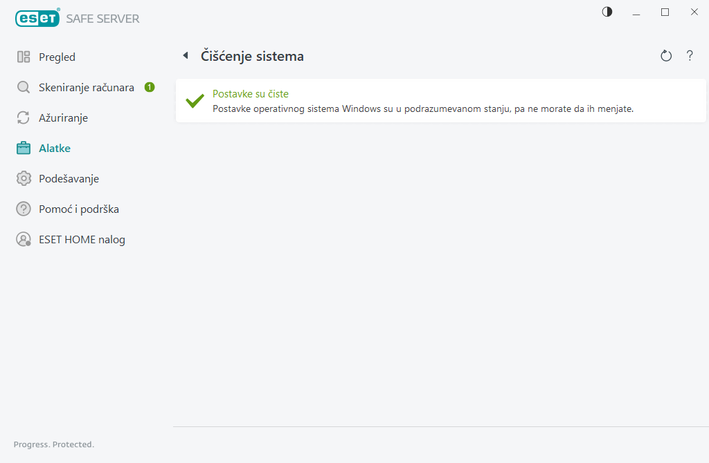 Resetujte podešavanja sistema