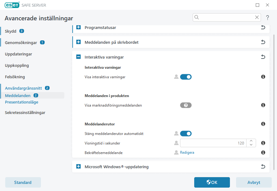 Interaktiva varningar