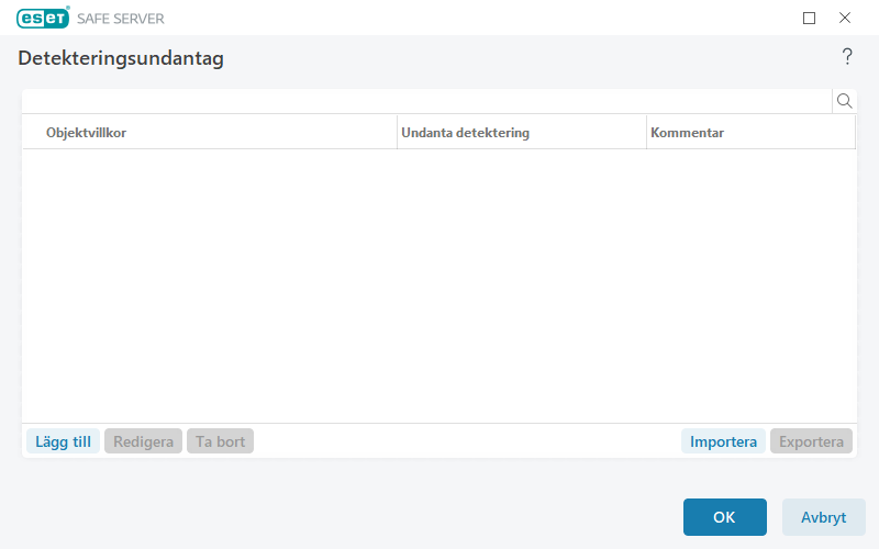 Undantagen detektering