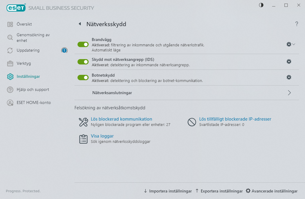 Nätverksskydd