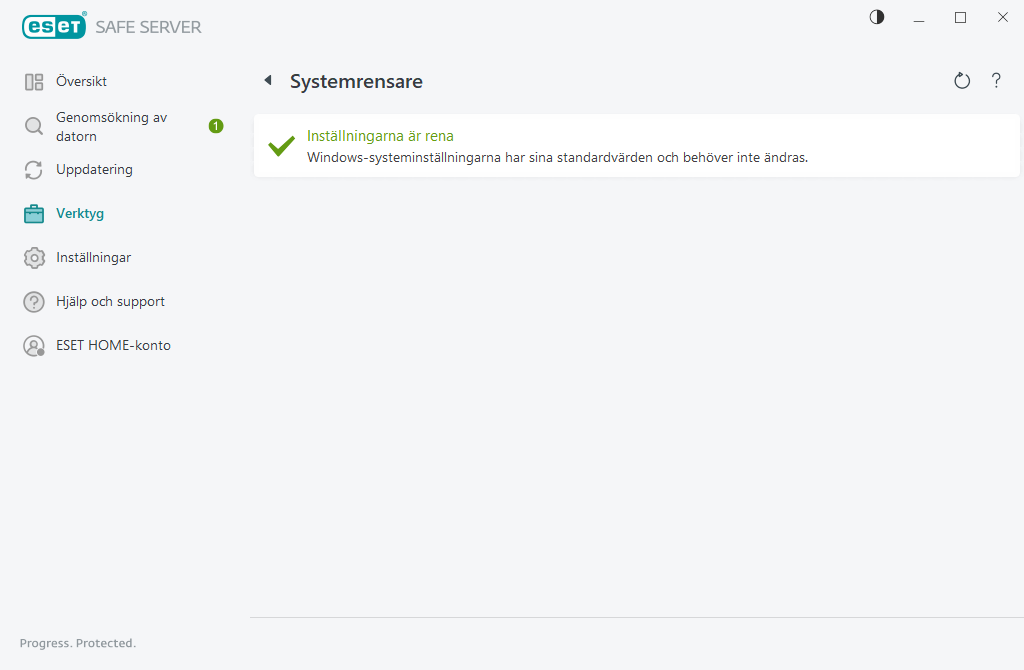 Återställ systeminställningarna Återställ systeminställningarna