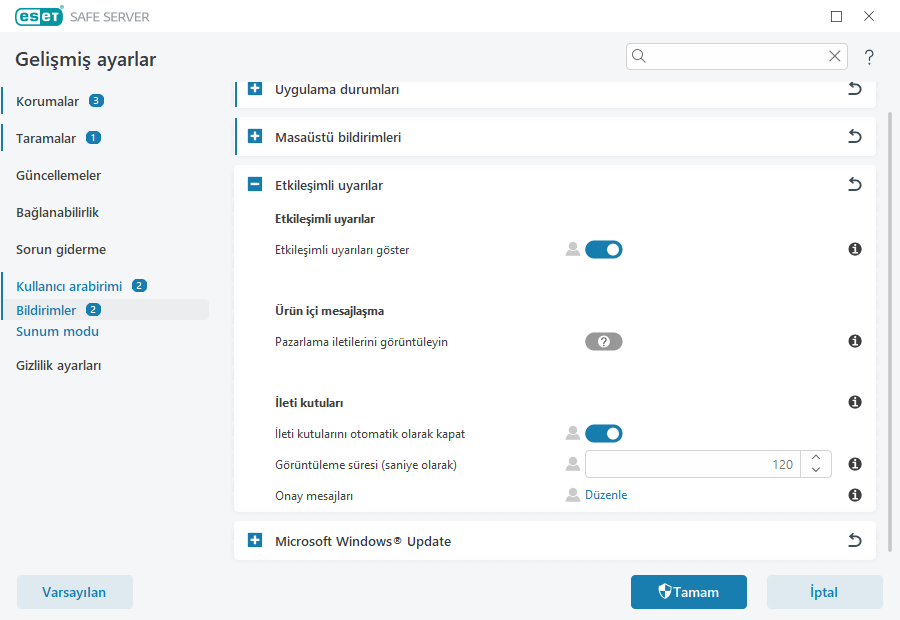Etkileşimli uyarılar