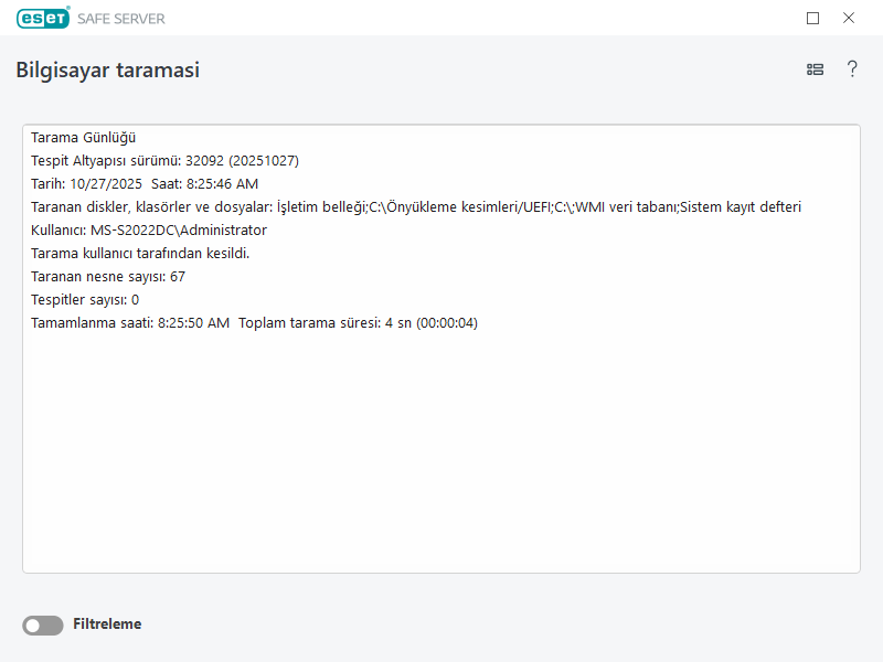 Bilgisayar tarama günlüğü