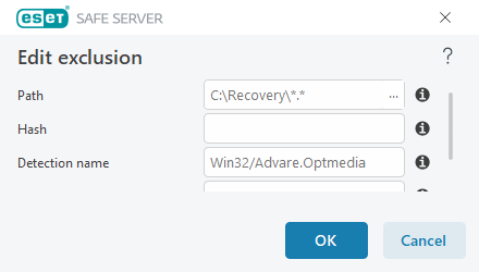 Змінити виключення